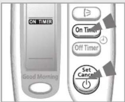 SAMSUNG AQ18FAN - To Cancel the On Timer - 4