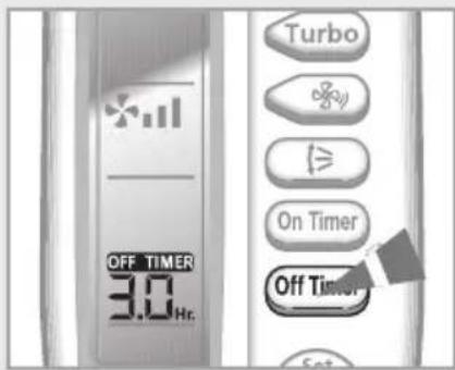 SAMSUNG AQ18FAN - Setting the Off Timer - 1