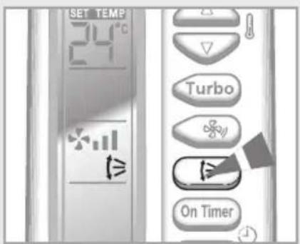SAMSUNG AQ18FAN - Adjusting the Air Flow Direction Vertically - 1