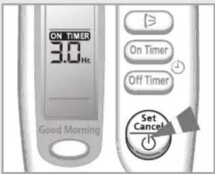 SAMSUNG AQ18FAN - To Cancel the On Timer - 2