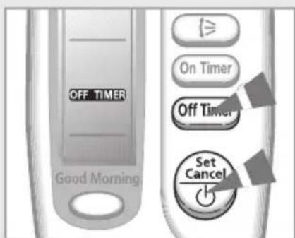 SAMSUNG AQ18FAN - Setting the Off Timer - 3