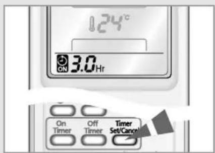 SAMSUNG SC12APGD - Setting the On Timer - 2