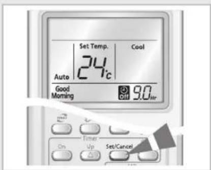 SAMSUNG AQV24VBAN - Selecting Good Morning Mode - 4