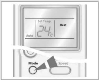 SAMSUNG AQV24VBAN - Selecting Heat Mode - 2