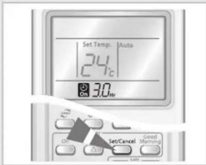 SAMSUNG AQV24VBAN - Setting the On Timer - 3