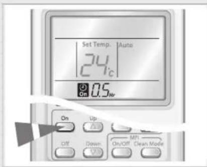 SAMSUNG AQV24VBAN - Setting the On Timer - 1
