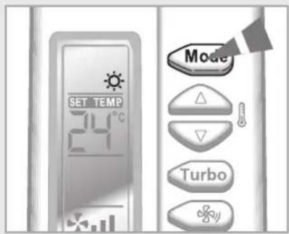 SAMSUNG AQV24NSBN - Selecting Heat Mode - 3