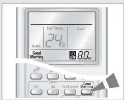 SAMSUNG AQV24MSAX - Seleccionar o modo de Bom Dia - 3