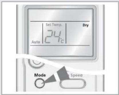 SAMSUNG AQV24MSAX - Seleccionar o modo de Desumidificação - 2