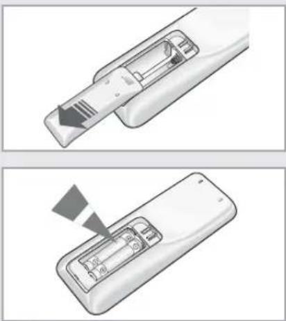 SAMSUNG AQV24MSAX - Introduzir as pilhas no Telecomando - 1