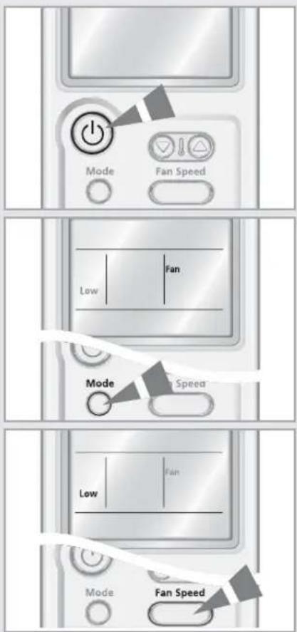 SAMSUNG AQV24MSAX - Seleccionar o modo de Ventilação - 1