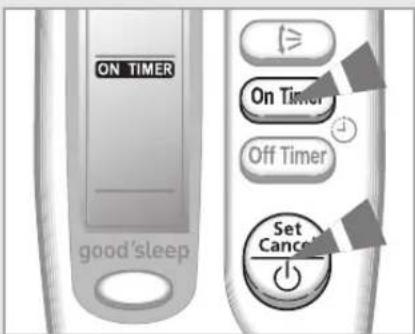 SAMSUNG AQV24FAX - Setting the On Timer - 4