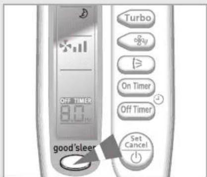 SAMSUNG AQV24FAX - Selecting Good Sleep Mode - 3