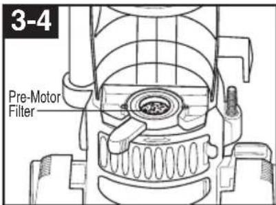 SAMSUNG SU2950 - Cleaning the Pre/Post-motor Filter - 1