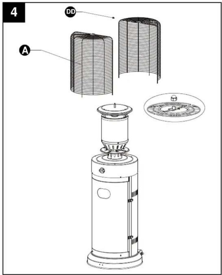 Just Fire Outdoor Patio Heater - Hardware Used - 4