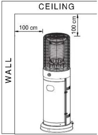 Just Fire Outdoor Patio Heater - HEATER STAND AND LOCATION - 1