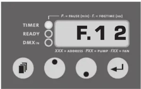 Look Solutions Viper 2.6 - Bedienfeld im Timer-Menü (die rote Timer-LED [21] leuchtet permanent) - 3