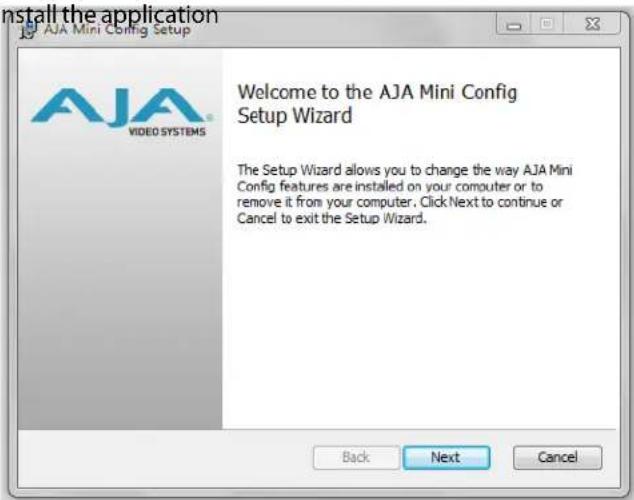 AJA ROI-DVI - USB Control and Setup—Using AJA MiniConfig - 2