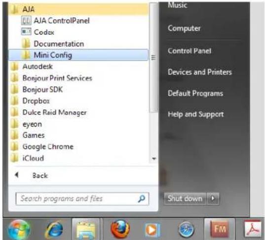 AJA ROI-DVI - Running MiniConfig - 2
