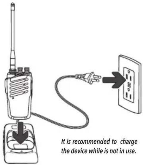It is recommended to charge the device while is not in use.