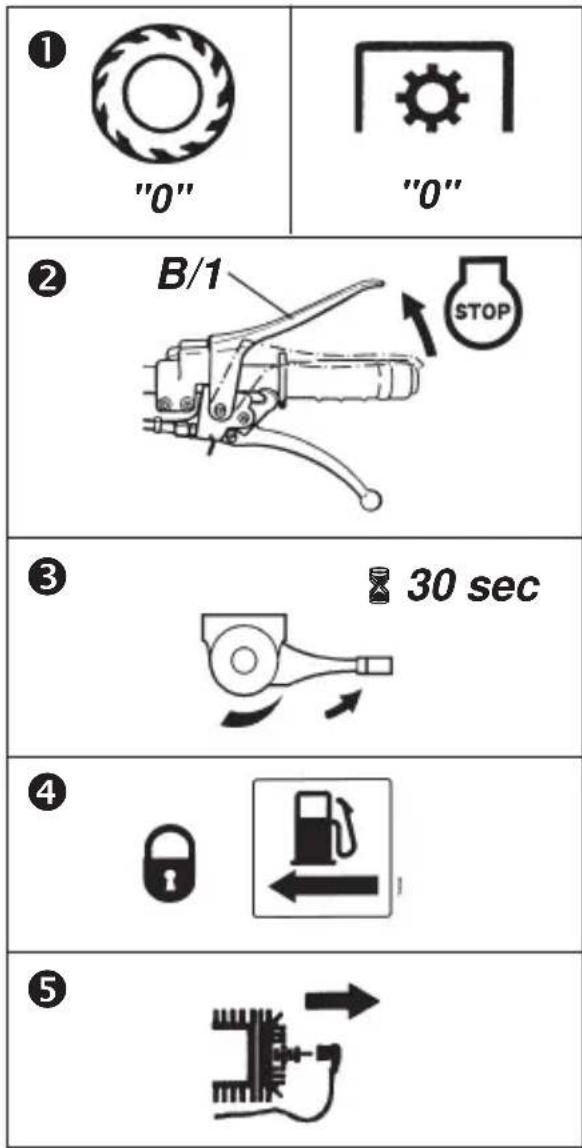 Agria 3500 - Motor starten - 1