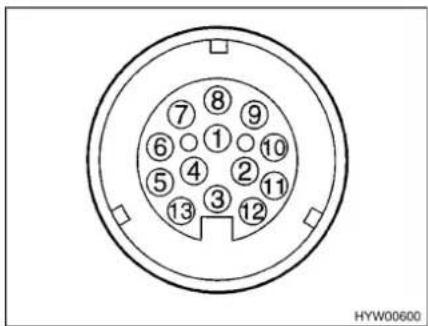 Carado Delight 164 L - Anschluss-Schema dreizehnpoliger Stecker - 2