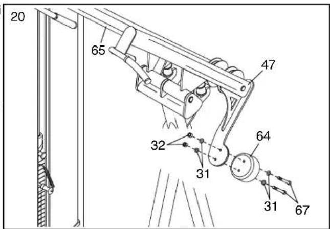 FreeMotion Epic Lat/High Row - DIAGRAMM FÜR DIE IDENTIFIZIERUNG DER TEILE - 36
