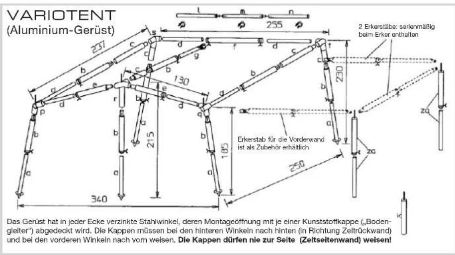 Brandrup Variotent - b) Gerüstaufbau - 1