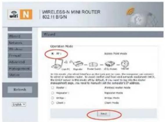 Salcar Wireless-N - 2) Mini-Router als Access-Point einrichten - 1