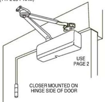 Sargent 1430 - SELECT PROPER APPLICATION FROM ILLUSTRATIONS BELOW AND FOLLOW INSTRUCTIONS ON GIVE - 1