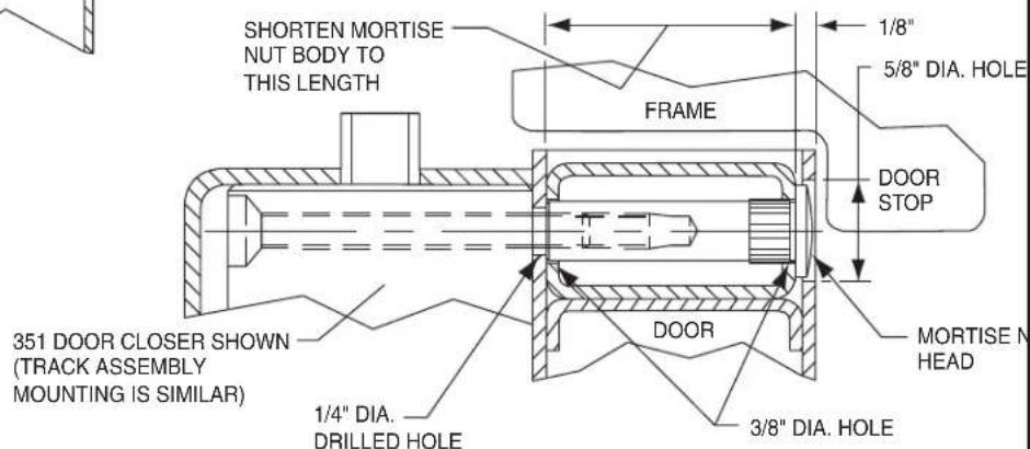 Sargent 1430 - USING MORTISE NUTS WITH SARGENT DOOR CLOSERS - 2