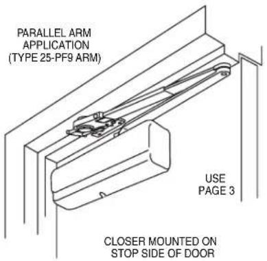 Sargent 1430 - SELECT PROPER APPLICATION FROM ILLUSTRATIONS BELOW AND FOLLOW INSTRUCTIONS ON GIVE - 2