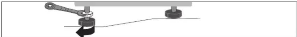 SAMSUNG WF-J125N - Adjusting the leveling feet - 1