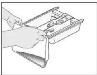 SAMSUNG Q1657AT - Cleaning the detergent drawer and recess - 2
