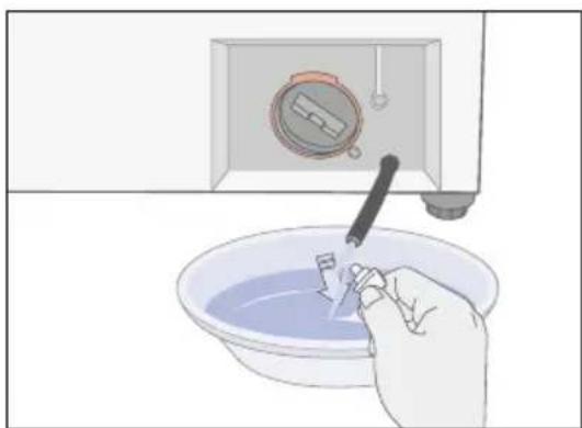 SAMSUNG Q1636S - Draining the washing machine in an emergency - 2