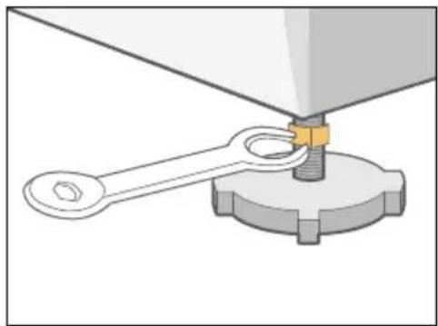 SAMSUNG Q1636S - Adjusting the leveling feet - 1