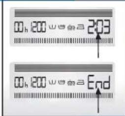 Eudora WA 716 - DISPLAY UND DAUER DES WASCHGANGS: - 1