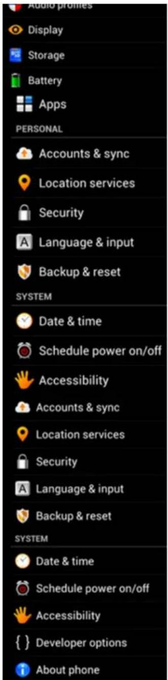 Yarvik Ingenia Horizon SMP 50-201 - Meniul Settings (Setări) - 2
