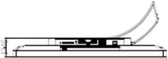 Pure technical line drawing of a mechanical assembly without any text, numbers, or symbols