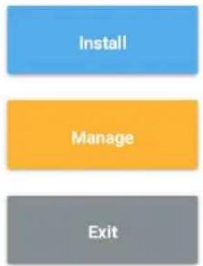 graph TD A["Install"] --> B["Manage"] B --> C["Exit"]