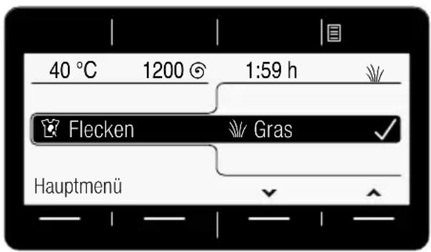 SIEMENS iQ800 WM14Y7TT9 - Taste Antiflecken-System (💡) gewählt - 1