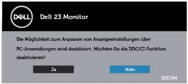DELL S2319HN - OSD-Warnmeldungen - 3