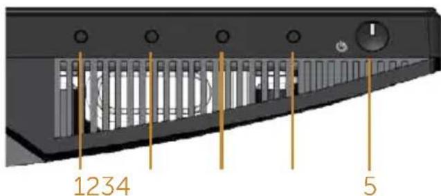 DELL S2319HN - Bedienelemente an der Frontblende verwenden - 2