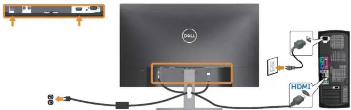 DELL S2319HN - HDMI-Kabel anschließen - 1