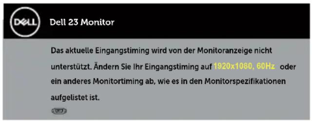 DELL S2319HN - OSD-Warnmeldungen - 2