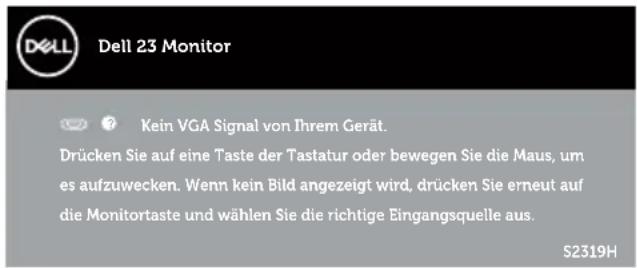 DELL S2319HN - OSD-Warnmeldungen - 5