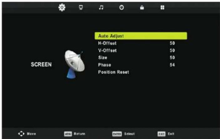 DENVER LED-3269 - Screen Menu(Under PC mode only) - 1