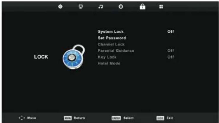 DENVER LED-3269 - Lock Menu - 1