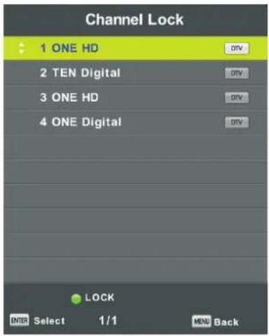 DENVER LED-3269 - Lock Menu - 4