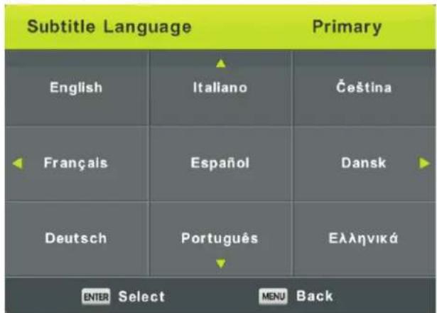 DENVER LED-3269 - Subtitle Language - 1
